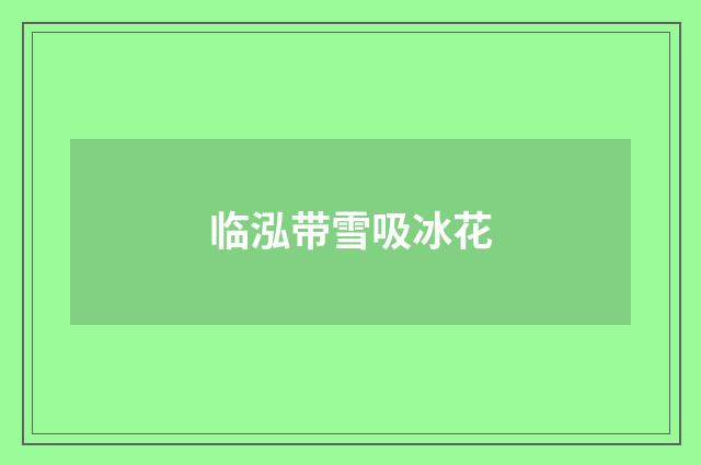 临泓带雪吸冰花