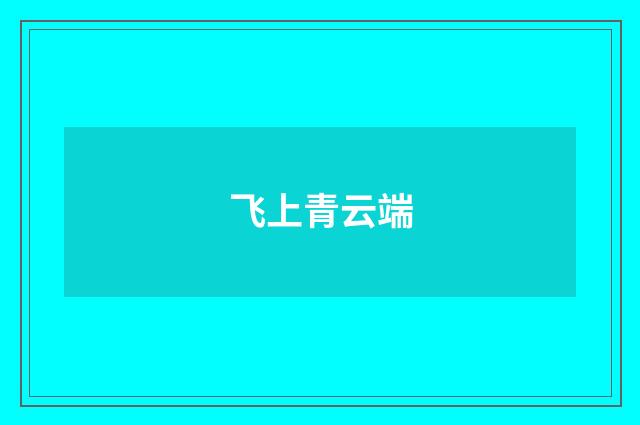 飞上青云端