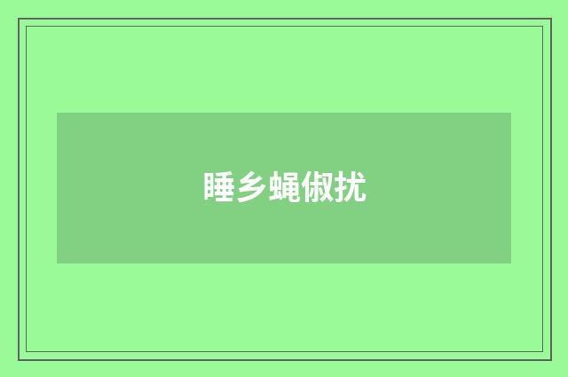 睡乡蝇俶扰