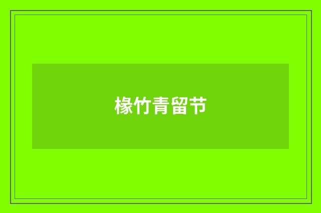 椽竹青留节