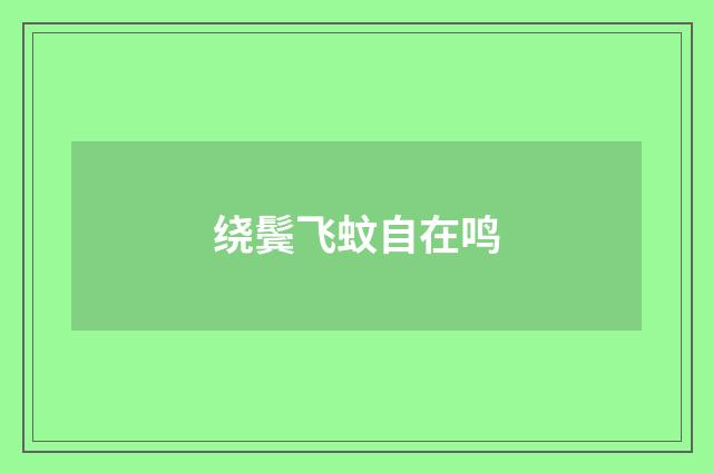 绕鬓飞蚊自在鸣