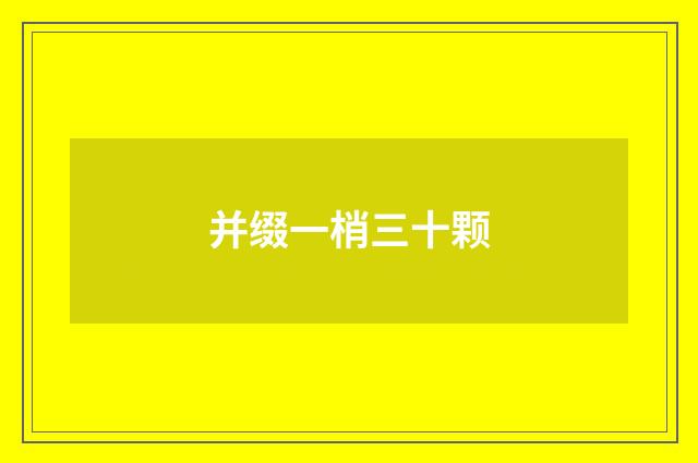 并缀一梢三十颗