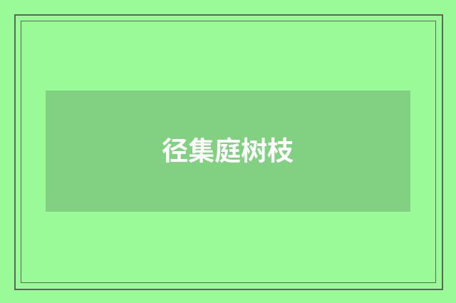 径集庭树枝