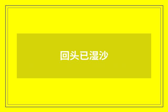 回头已湿沙