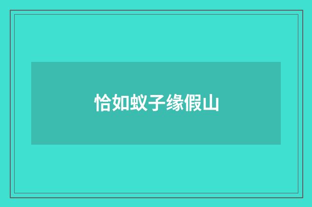 恰如蚁子缘假山