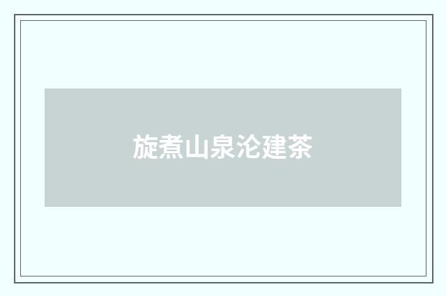 旋煮山泉沦建茶