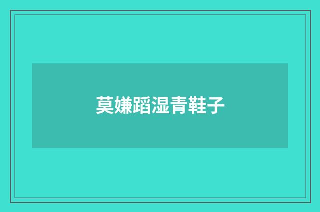 莫嫌蹈湿青鞋子