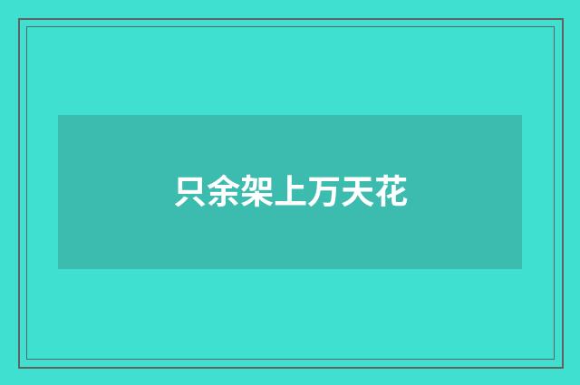 只余架上万天花