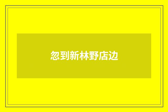 忽到新林野店边