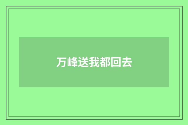 万峰送我都回去
