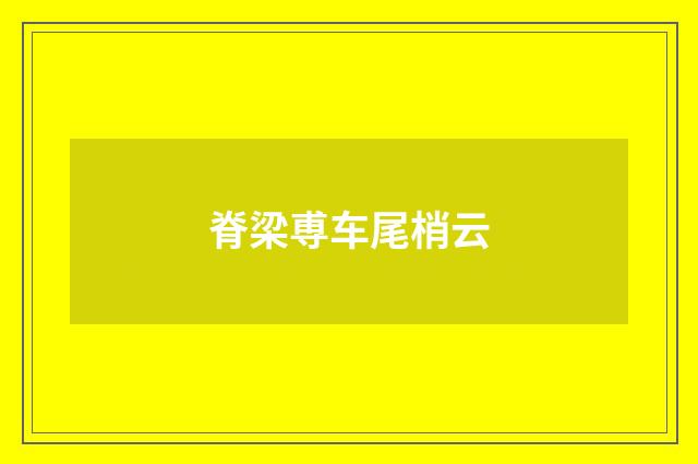 脊梁尃车尾梢云