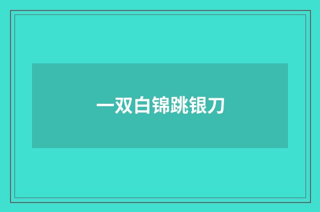 一双白锦跳银刀