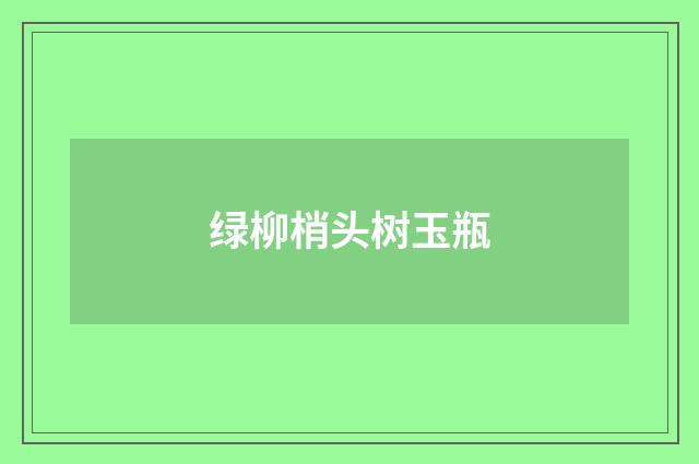 绿柳梢头树玉瓶