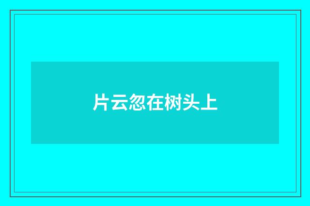 片云忽在树头上