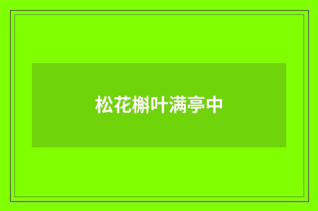 松花槲叶满亭中