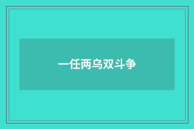 一任两乌双斗争