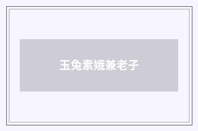 玉兔素娥兼老子