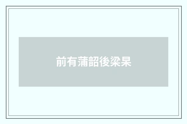 前有蒲韶後梁杲