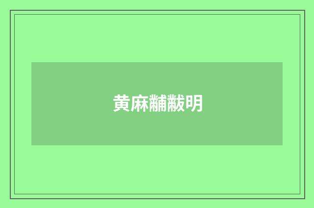 黄麻黼黻明