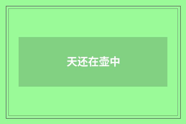 天还在壶中