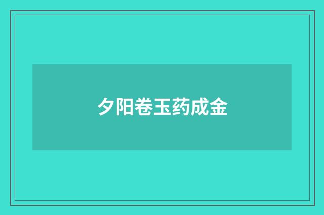 夕阳卷玉药成金