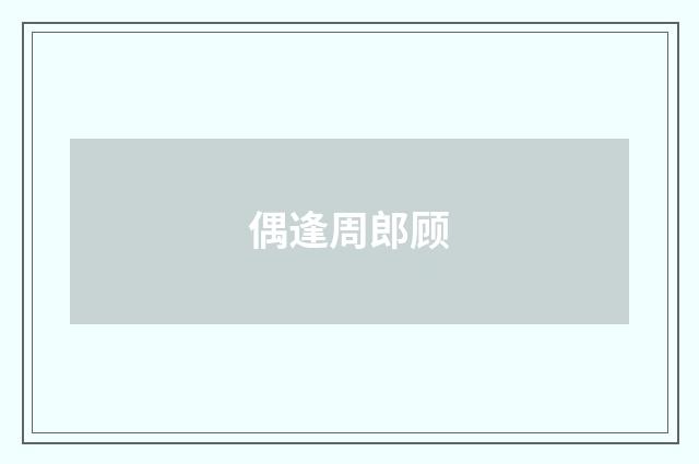 偶逢周郎顾
