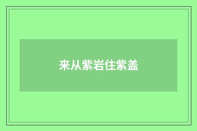 来从紫岩住紫盖