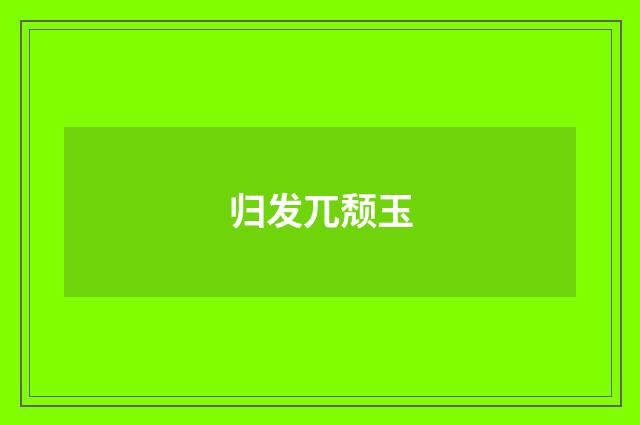 归发兀颓玉