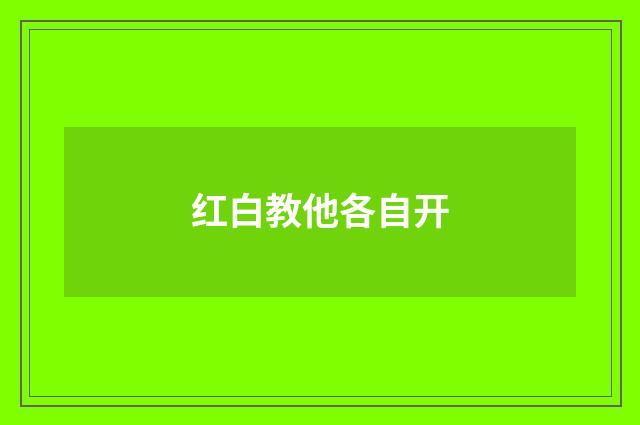 红白教他各自开