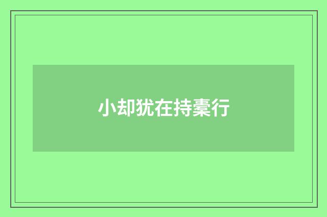小却犹在持橐行