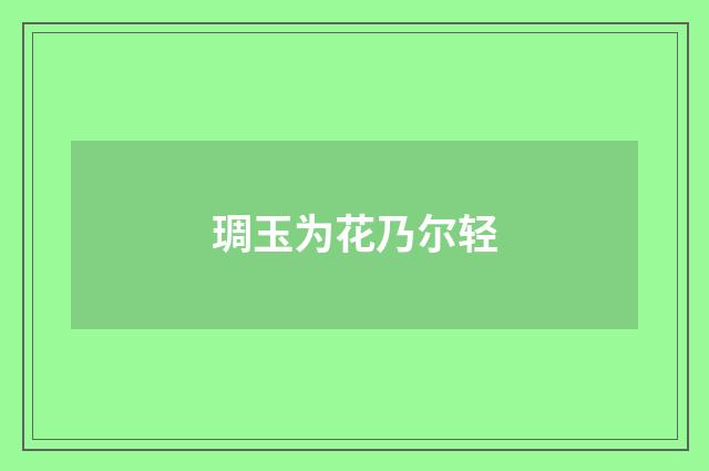 琱玉为花乃尔轻