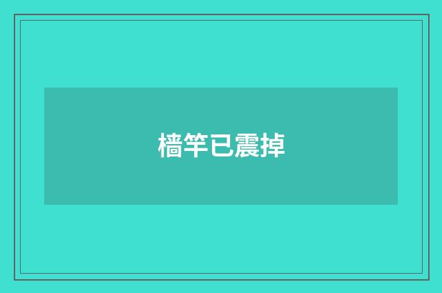 樯竿已震掉