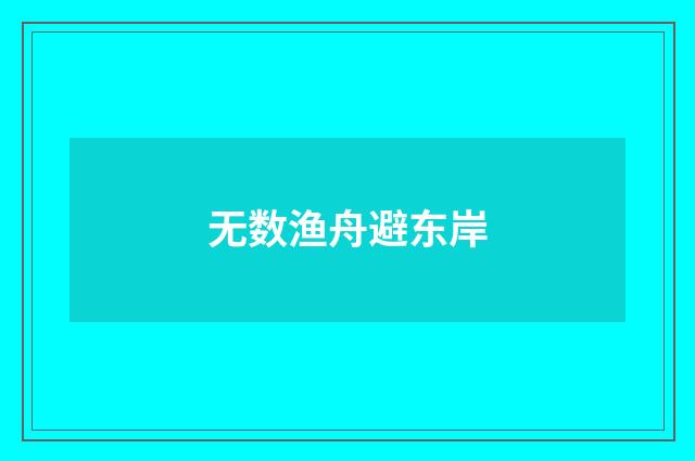 无数渔舟避东岸