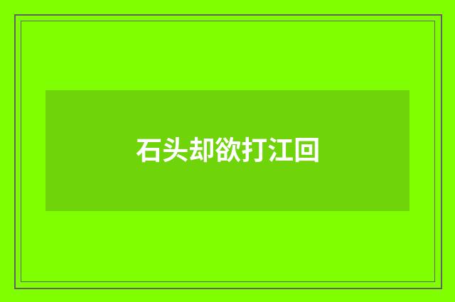 石头却欲打江回