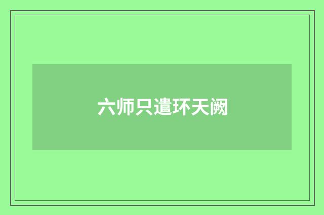 六师只遣环天阙