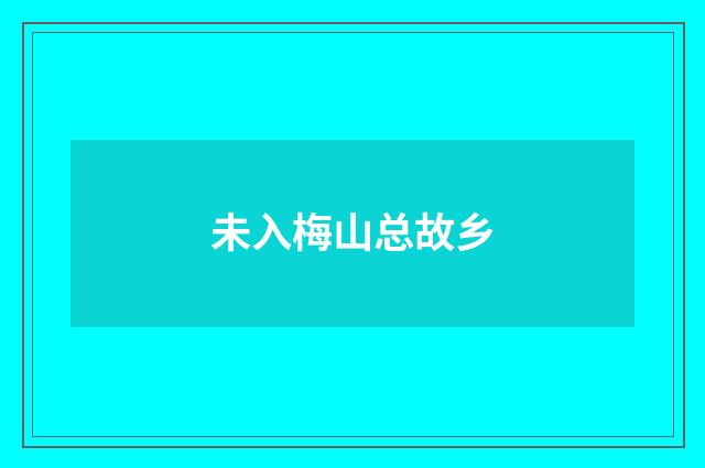 未入梅山总故乡