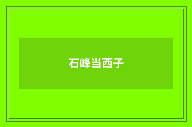 石峰当西子