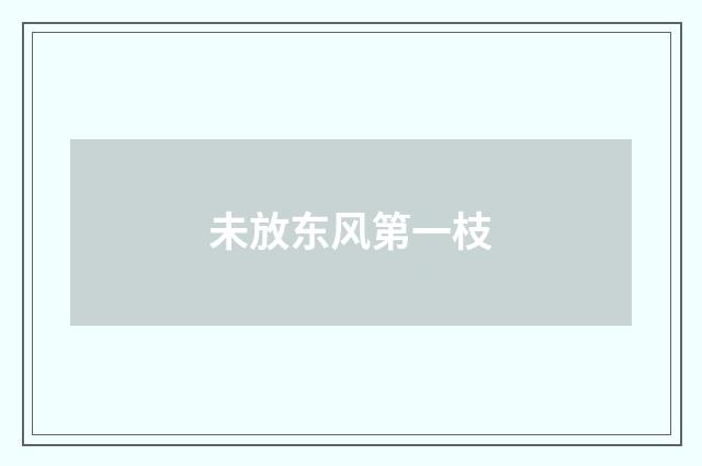 未放东风第一枝