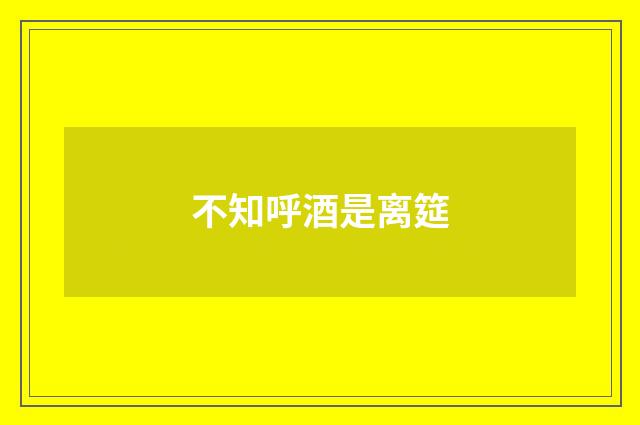 不知呼酒是离筵