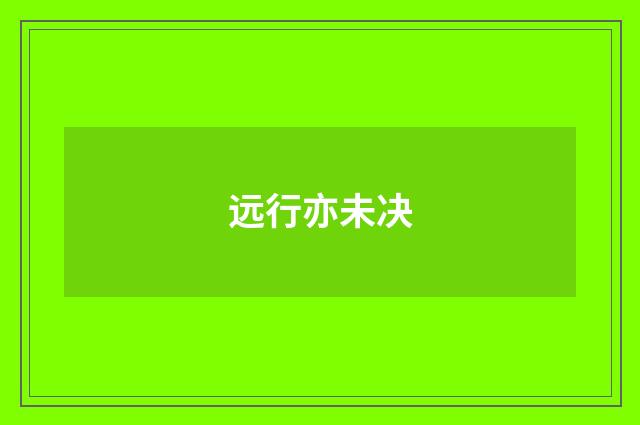 远行亦未决