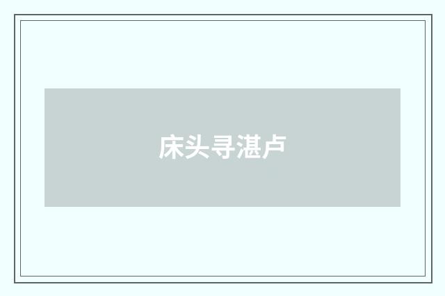 床头寻湛卢