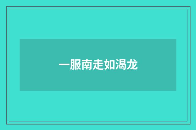 一服南走如渴龙