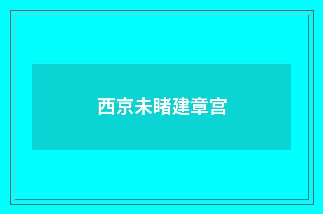 西京未睹建章宫