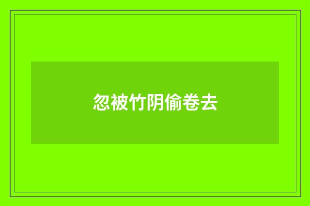 忽被竹阴偷卷去