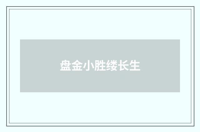 盘金小胜缕长生
