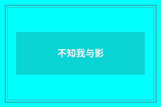 不知我与影