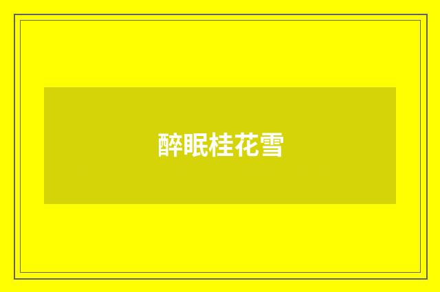 醉眠桂花雪