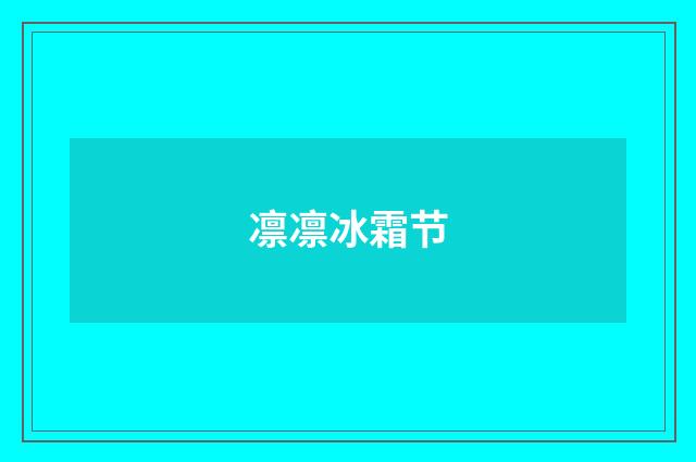 凛凛冰霜节