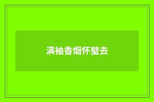 满袖香烟怀璧去