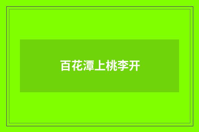 百花潭上桃李开